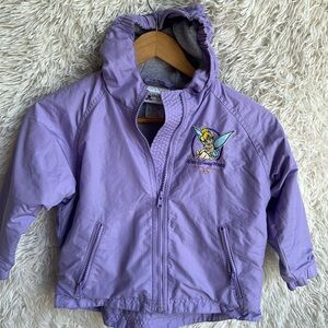 Walt Disney world Tinkerbell lilac jacket with hoodie pocketed zip Sz Xs